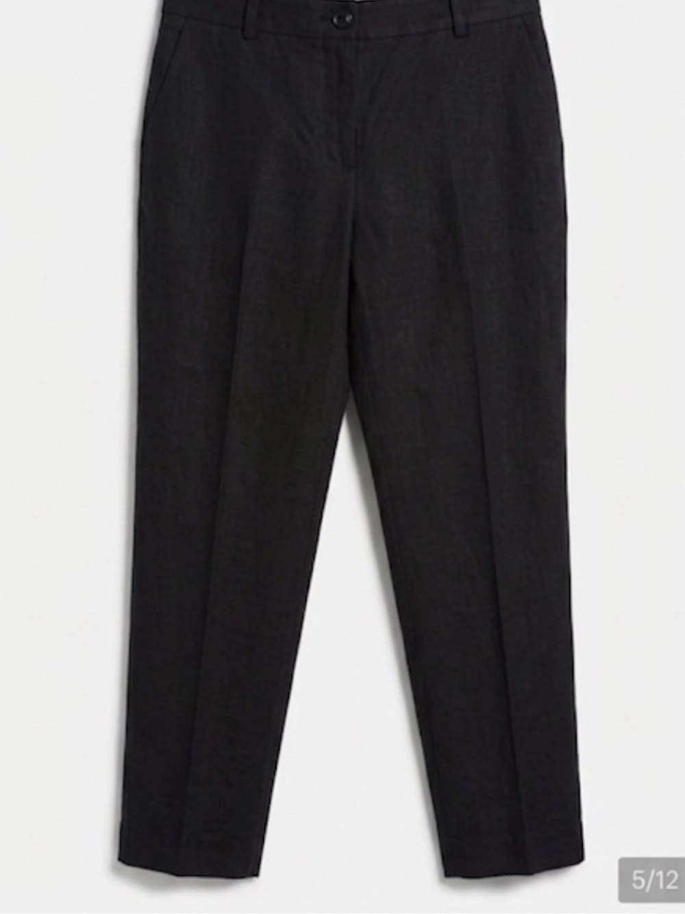 Weekend MaxMara Black Linen Blend Cigarette Trousers Pants Sz 8